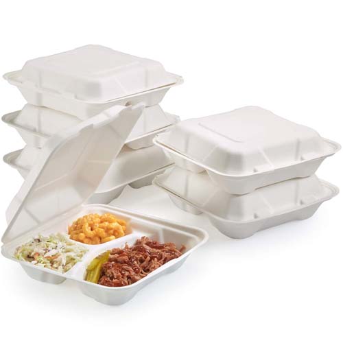 Sugarcane Bagasse Clamshell Container