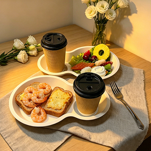 Sugarcane Bagasse Drink Cup Holder Tray