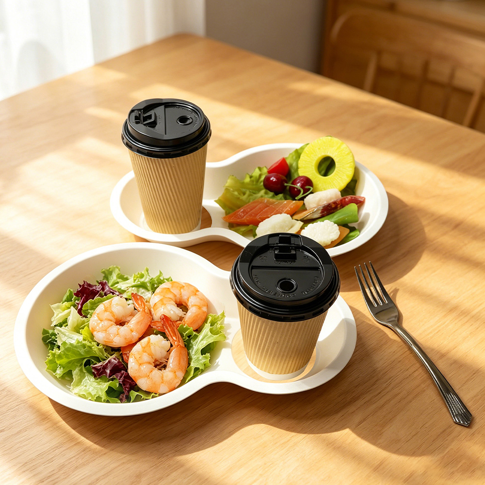 Sugarcane Cup Holder Tray