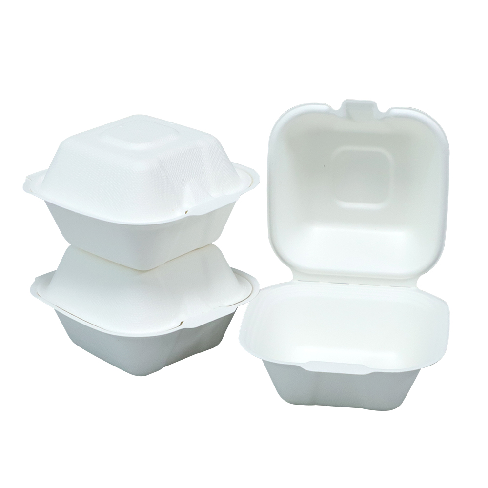 Sugarcane Hamburger Clamshell Box