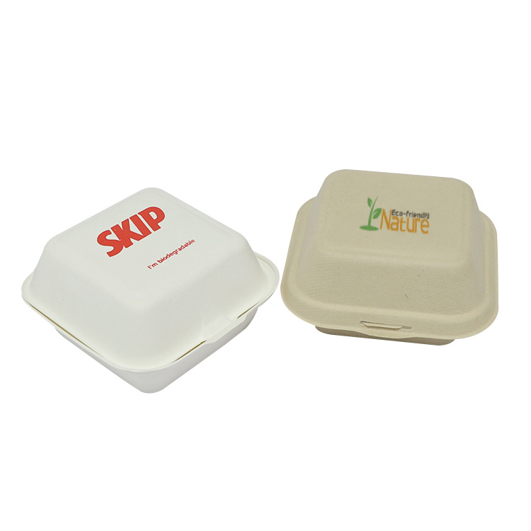 Sugarcane Hamburger Clamshell Box