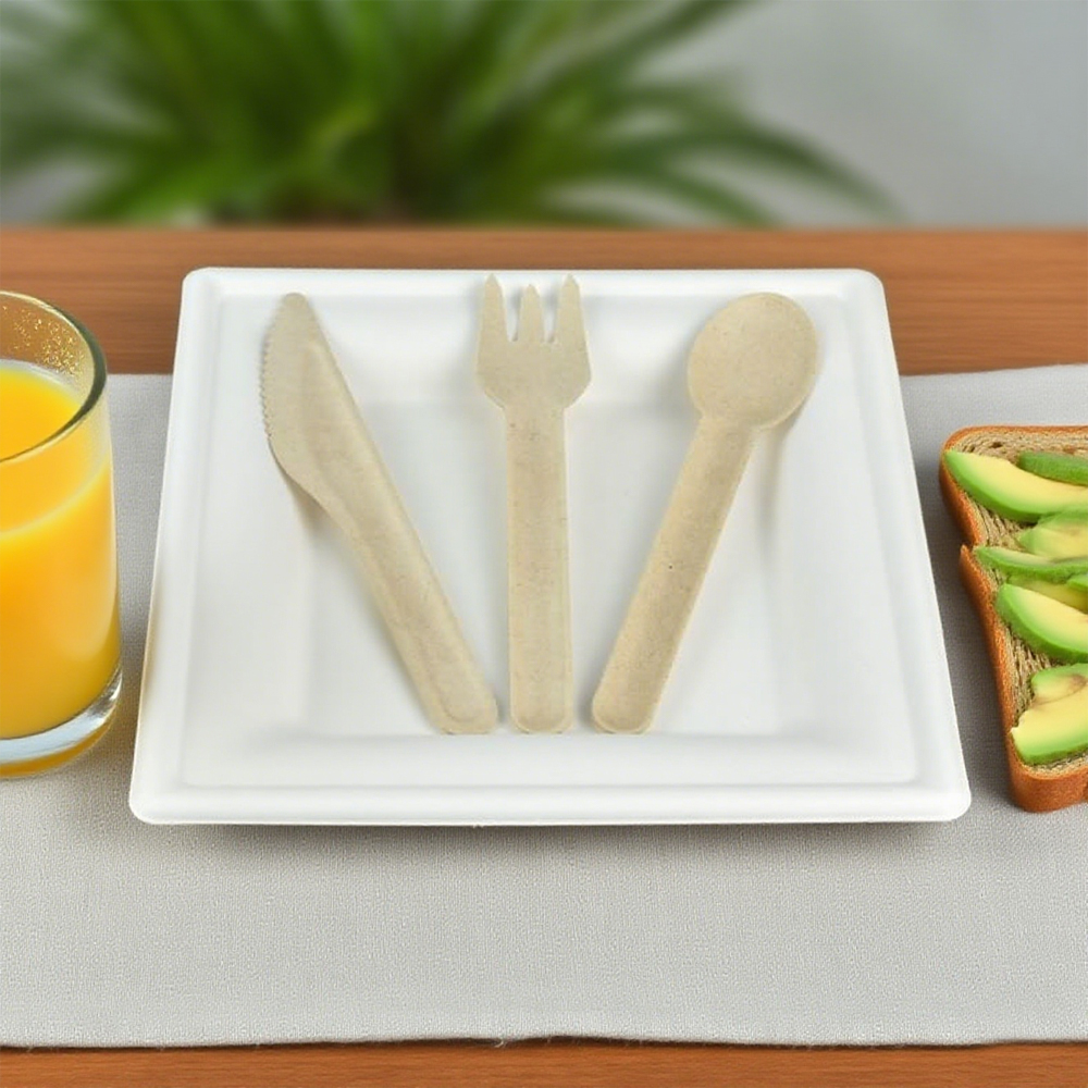 Disposable Bagasse Tableware for Takeaway Food