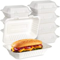 Sugarcane Disposable Clamshell Box