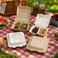Bulk Sugarcane Bagasse Clamshell Containers