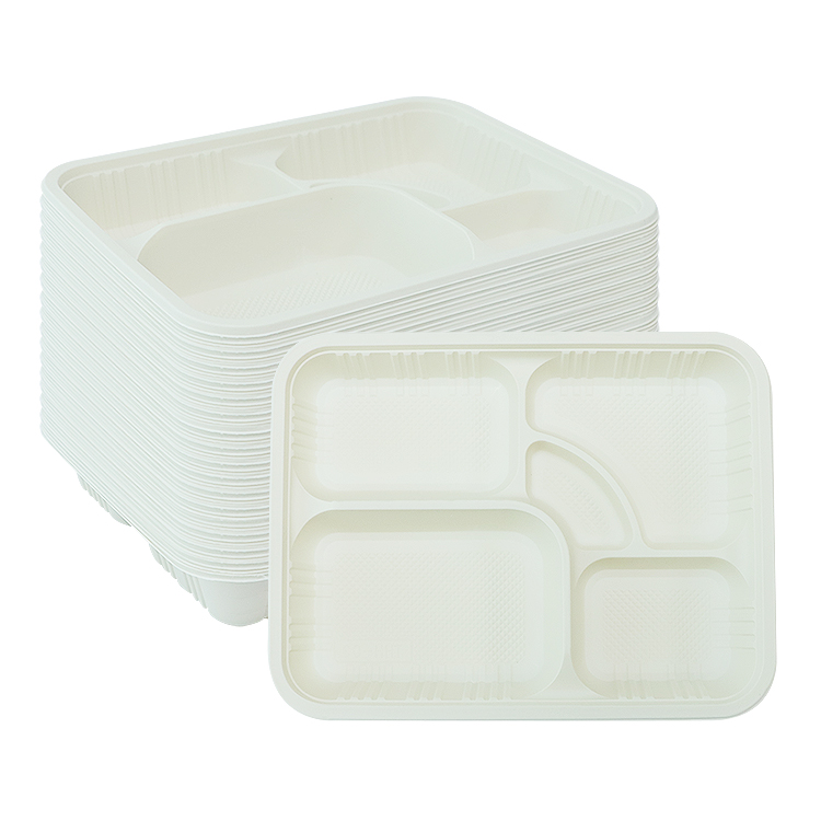 Cornstarch 5-Compartment Meal Prep Containers