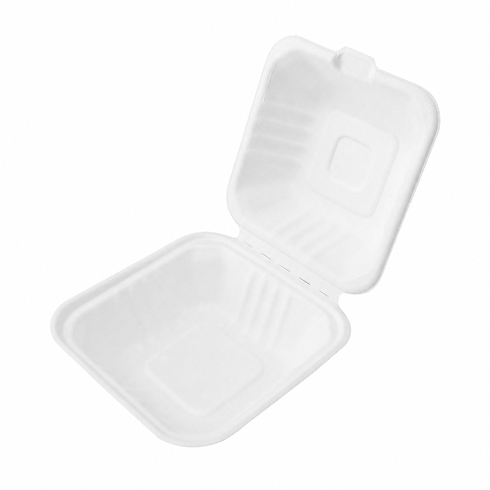 Sugarcane Bagasse 1000ml Clamshell Box