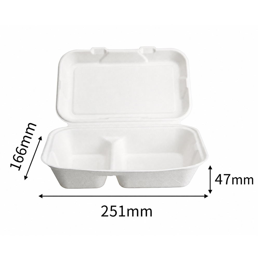 Sugarcane Bagasse 1200ml Clamshell
