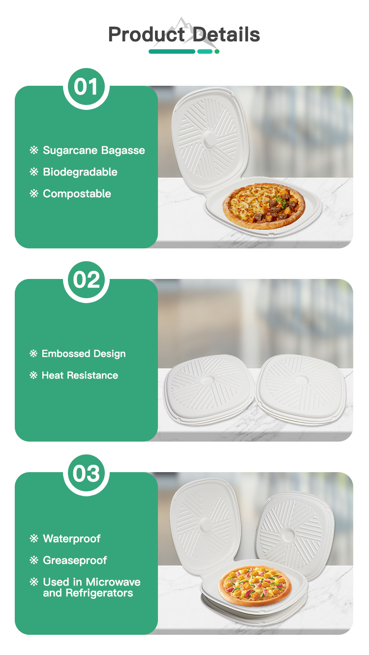 Sugarcane Bagasse Pizza Box