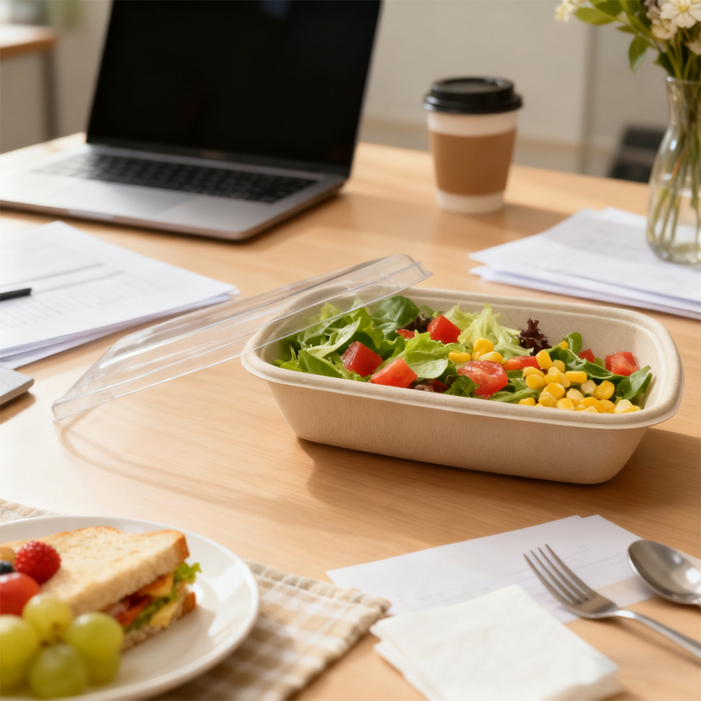 Sugarcane Bagasse To Go Boxes