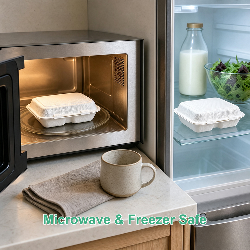 Sugarcane Clamshell Food Container