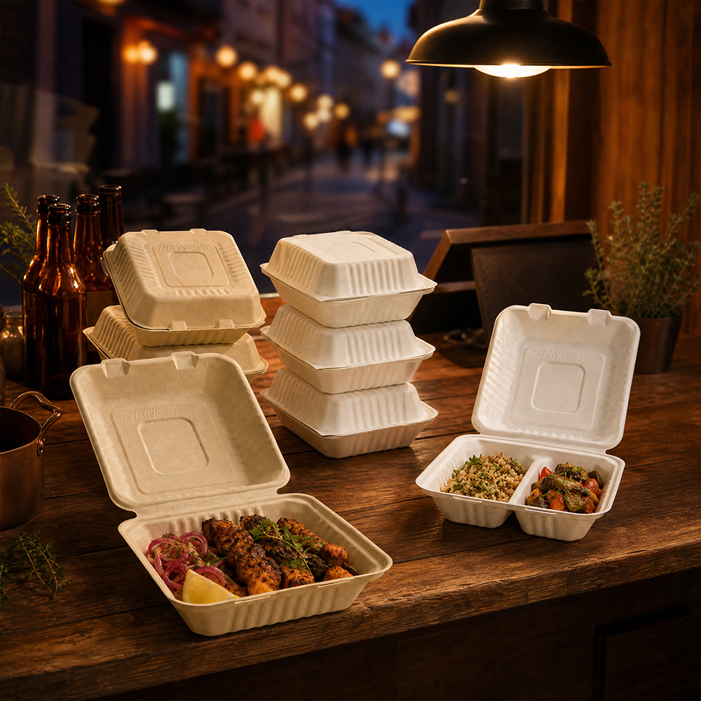 Sugarcane Clamshells Containers